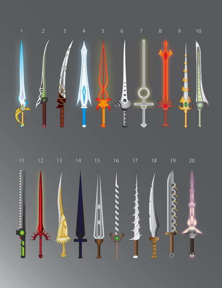Fantasy swords in art